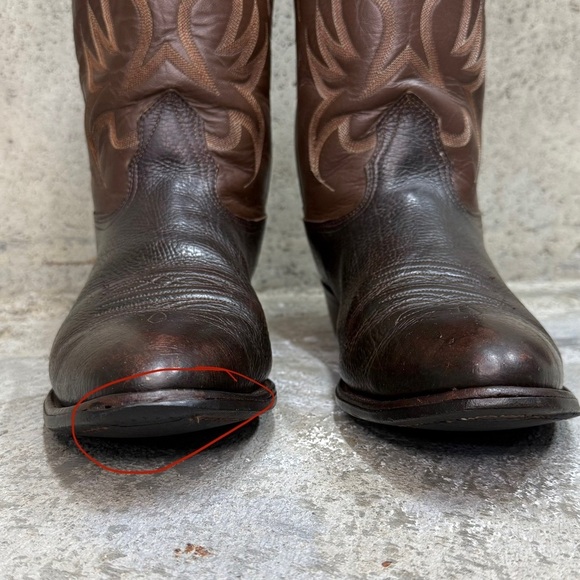 Vintage Nocona Cowboy Boots 11.5D USA Made Brown Western Leather main image 6